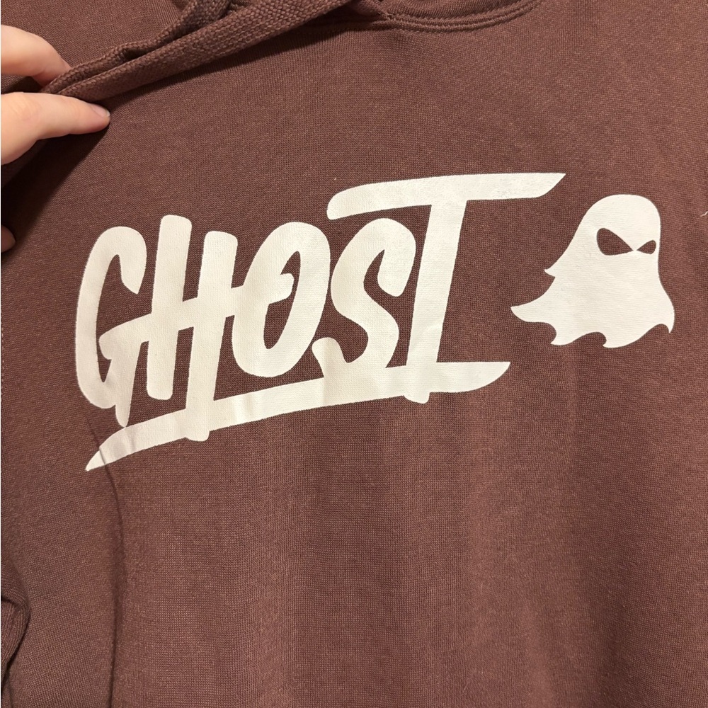 SPORTIQE GHOST Energy Drink Men’s Brown Hoodie Size Medium - Picture 3 of 7